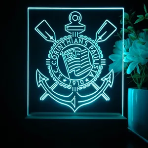 Sport Club Corinthians Paulista Logo LED Desk Light