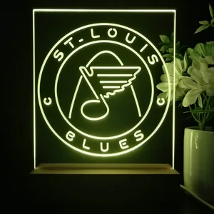 St Louis Blues Round Logo LED Desk Light