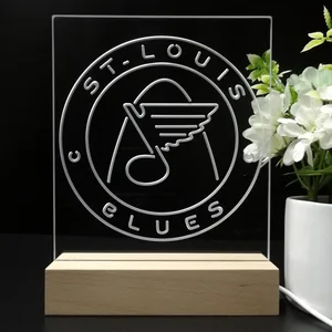 St Louis Blues Round Logo LED Desk Light