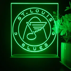 St Louis Blues Round Logo LED Desk Light