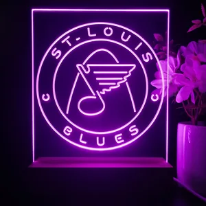 St Louis Blues Round Logo LED Desk Light