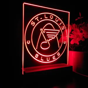 St Louis Blues Round Logo LED Desk Light