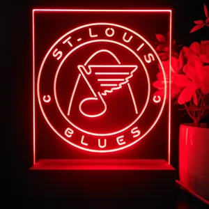 St Louis Blues Round Logo LED Desk Light