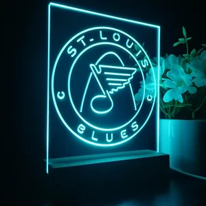 St Louis Blues Round Logo LED Desk Light