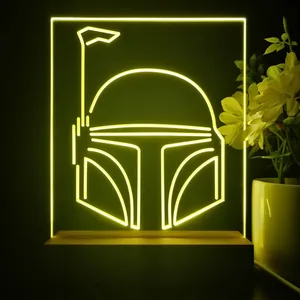 Star Wars Boba Fett Helmet LED Desk Light