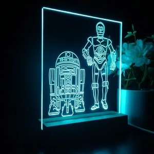 Star Wars R2D2 C3PO LED Desk Light