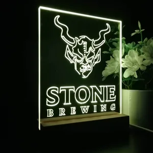 Stone Brewing Logo LED Desk Light