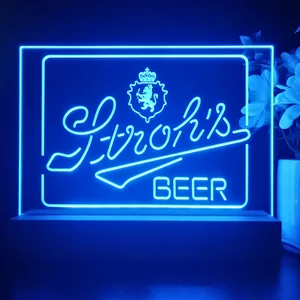 Stroh's Logo LED Desk Light