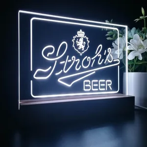 Stroh's Logo LED Desk Light