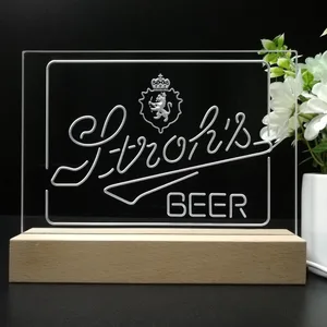 Stroh's Logo LED Desk Light