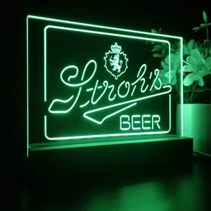 Stroh's Logo LED Desk Light