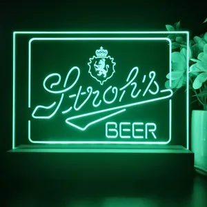 Stroh's Logo LED Desk Light