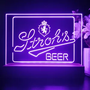 Stroh's Logo LED Desk Light