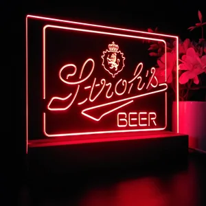 Stroh's Logo LED Desk Light