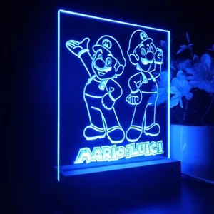 Super Mario Bros Mario and Luigi LED Desk Light