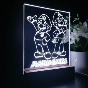 Super Mario Bros Mario and Luigi LED Desk Light