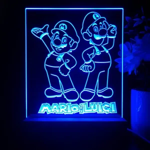 Super Mario Bros Mario and Luigi LED Desk Light