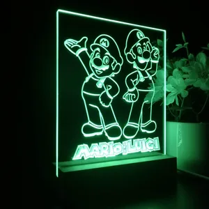 Super Mario Bros Mario and Luigi LED Desk Light