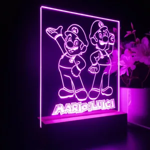Super Mario Bros Mario and Luigi LED Desk Light