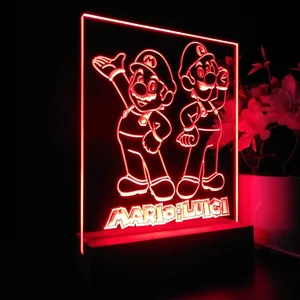 Super Mario Bros Mario and Luigi LED Desk Light