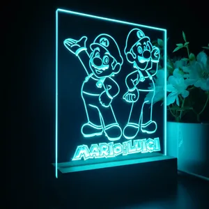 Super Mario Bros Mario and Luigi LED Desk Light