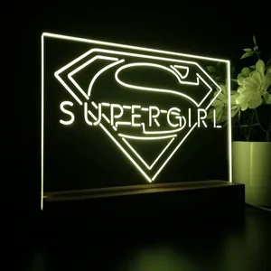 Supergirl Logo LED Desk Light