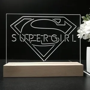Supergirl Logo LED Desk Light
