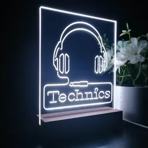 Technics Headphone Logo LED Desk Light