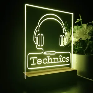 Technics Headphone Logo LED Desk Light