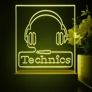 Technics Headphone Logo LED Desk Light
