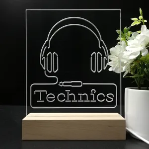 Technics Headphone Logo LED Desk Light