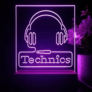 Technics Headphone Logo LED Desk Light