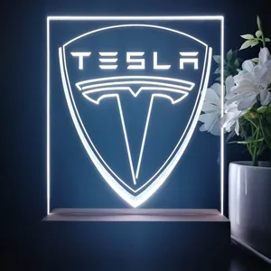 Tesla Logo LED Desk Light