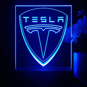 Tesla Logo LED Desk Light