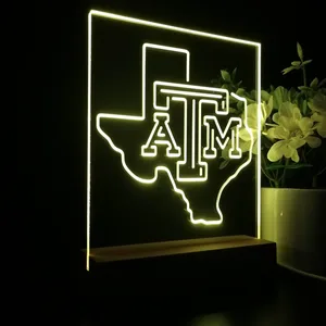 Texas A&M Aggies Logo LED Desk Light