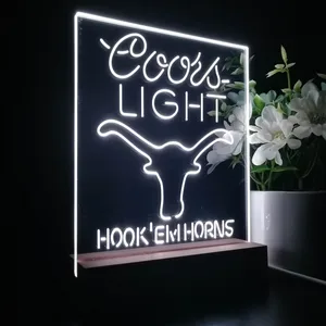 Texas Longhorns Coors Light LED Desk Light