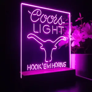 Texas Longhorns Coors Light LED Desk Light