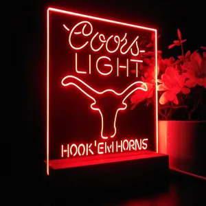 Texas Longhorns Coors Light LED Desk Light