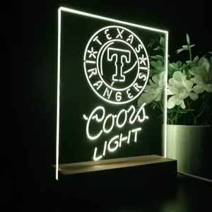 Texas Rangers Coors Light LED Desk Light