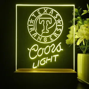 Texas Rangers Coors Light LED Desk Light