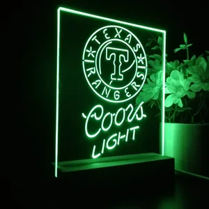 Texas Rangers Coors Light LED Desk Light