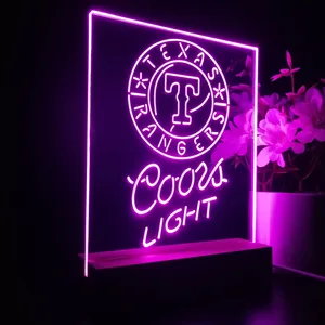 Texas Rangers Coors Light LED Desk Light