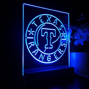 Texas Rangers Logo 1 LED Desk Light