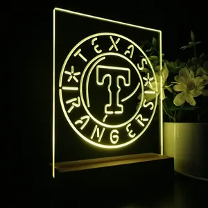 Texas Rangers Logo 1 LED Desk Light