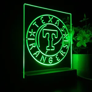 Texas Rangers Logo 1 LED Desk Light