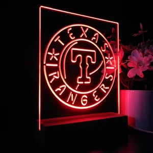 Texas Rangers Logo 1 LED Desk Light