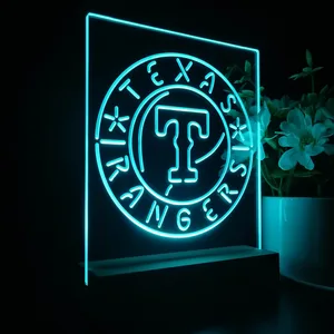 Texas Rangers Logo 1 LED Desk Light