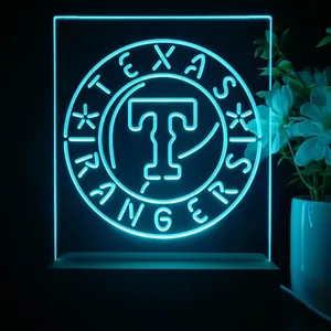 Texas Rangers Logo 1 LED Desk Light