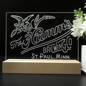 The Hamm's Brewing Company Logo LED Desk Light