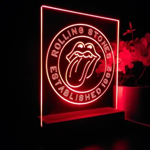 The Rolling Stones Established 1962 LED Desk Light